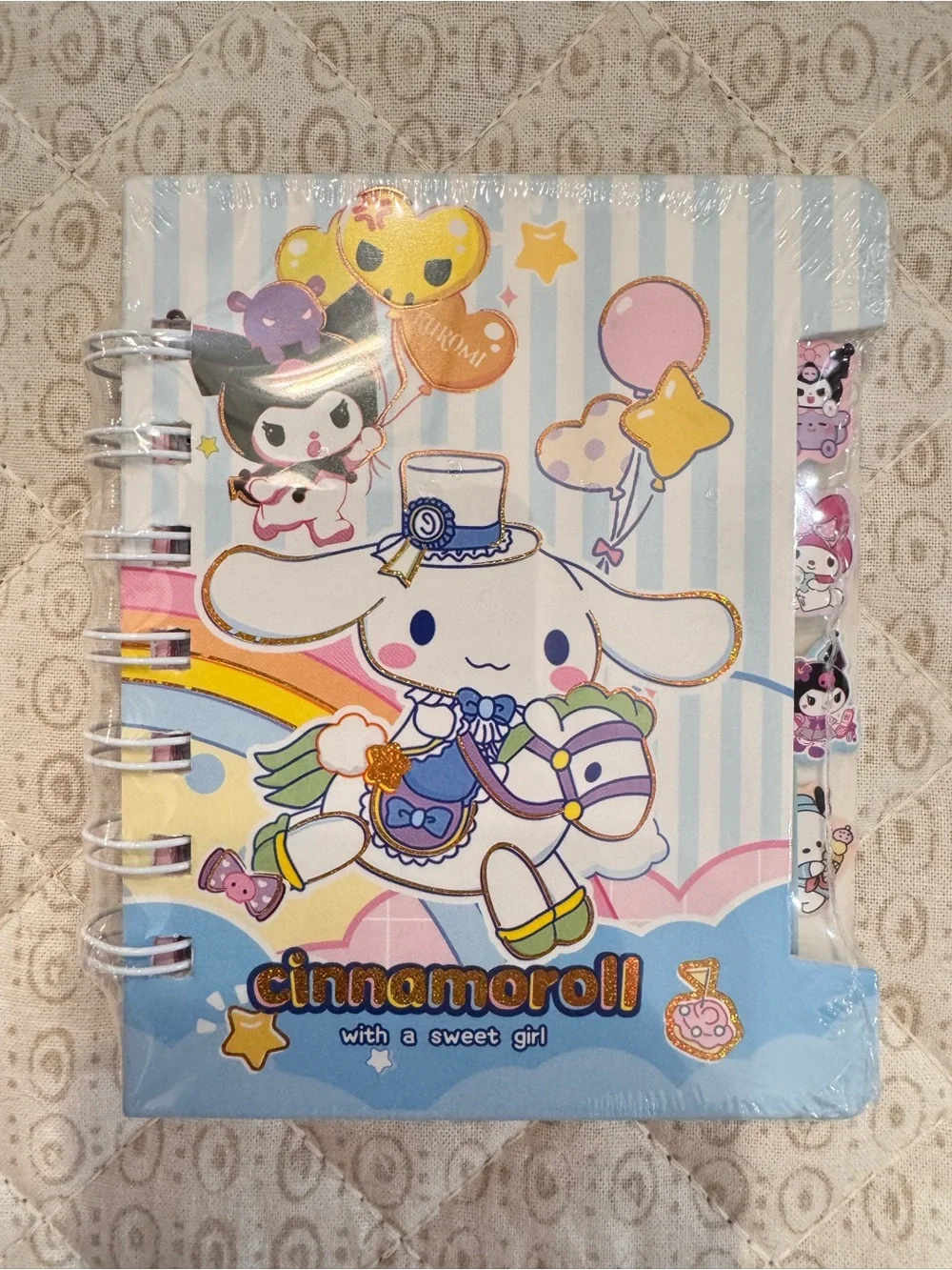 Sanrio Cinnamoroll Pastel Blue & Yellow Spiral Party Notebook